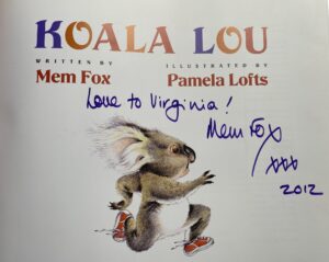 Koala Lou book signed